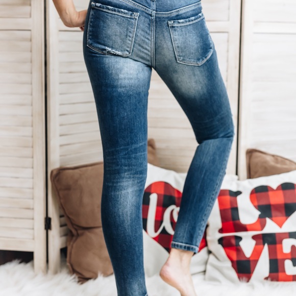 Felicia Distressed Dark Wash Jeans - Picture 8 of 8